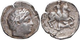 REGNO DI PAENOIA Patraos (335-315 a.C.) Tetradramma - Testa laureata di Apollo a d. - R/ Cavaliere a d. colpisce un nemico a terra - BM-4. AG (g 12,75...