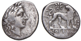 IONIA Mileto - Statere - Testa laureata di Apollo a d. - R/ Leone andante a d. - S.Cop. manca AG (g 4,81)

Status: qBB