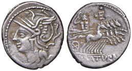 Appuleia - L. Appuleius Saturninus - Denario (104 a.C.) Testa di Roma a s. - R/ Saturno su quadriga a d. - B. 1; Cr. 317/3 AG (g 3,90)

Status: BB