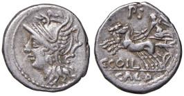Coelia - C. Coilius Caldus - Denario (104 a.C.) Testa di Roma a s. - R/ La Vittoria su biga a s., sotto, CALD - B. 3; Cr. 318/1b AG (g 3,86)

Status...