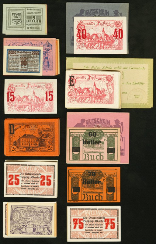 Austria Notgeld Group Lot of 251 Examples About Uncirculated-Crisp Uncirculated....