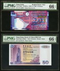 Hong Kong Government of Hong Kong 10 Dollars 2002 Pick 400a* KNB20 Replacement PMG Gem Uncirculated 66 EPQ. Bank Of China 50 Dollars 1994 Pick 330a PM...