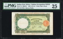 Italian East Africa Banca d'Italia 50 Lire 14.1.1939 Pick 1b PMG Very Fine 25. 

HID09801242017