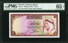 Kuwait Kuwait Currency Board 1 Dinar 1960 (ND 1961) Pick 3 PMG Gem Uncirculated 65 EPQ. 

HID09801242017