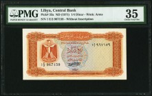 Libya Central Bank of Libya 1/4 Dinar ND (1971) Pick 33a PMG Choice Very Fine 35. 

HID09801242017