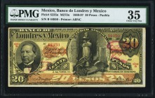 Mexico Banco de Londres y Mexico 20 Pesos 1.7.1897 Pick S235n M273n PMG Choice Very Fine 35. 

HID09801242017