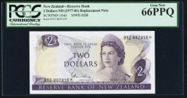 New Zealand Reserve Bank of New Zealand 2 Dollars ND (1977-81) Pick 164d Replacement PCGS Gem New 66PPQ. 

HID09801242017