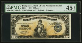 Philippines Bank of the Philippine Islands 10 Pesos 1920 Pick 14 PMG Choice Extremely Fine 45 EPQ. 

HID09801242017