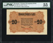 Romania German Occupation 20 Lei ND (1917) Pick M6 PMG About Uncirculated 55. 

HID09801242017