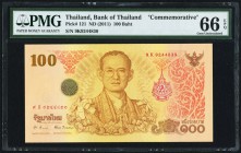 Thailand Bank of Thailand 100 Baht ND (2001) Pick 121 "Commemorative" PMG Gem Uncirculated 66 EPQ. 

HID09801242017
