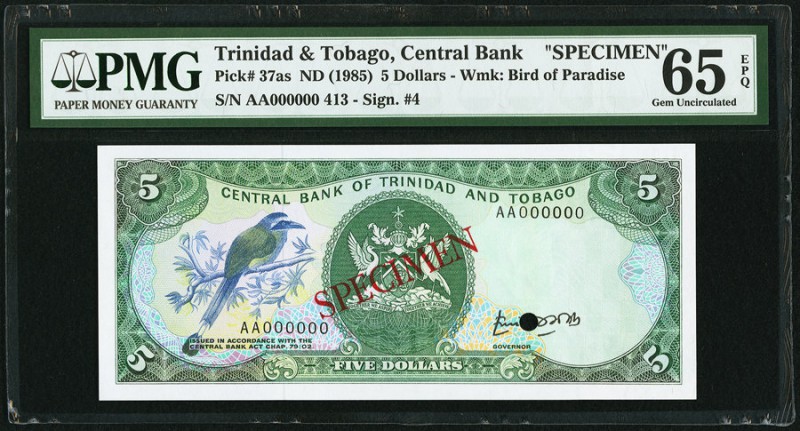 Trinidad And Tobago Central Bank of Trinidad and Tobago 5 Dollars ND (1985) Pick...