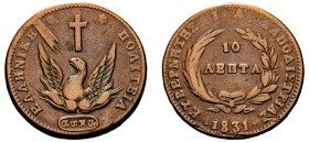 Greece, Governor I. Kapodistrias, 1828-1831. 10 Lepta, 1831, 17.15g (KM12; Divo 4; Chase 418).

Very fine.