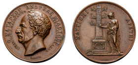 Greece, King Otto, 1832-1862. Bronze Medal, 1835, The Greek Revolution against Turkish Occupation - Admiral A. Miaoulis Naval Merit, by Konrad Lange, ...