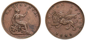 Greece, Ionian Islands, British Administration, 1809-1863. Lepton, 1849, 1.90g (KM34).

Good extremely fine or better with exceptional lustre and deta...