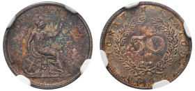 Greece, Ionian Islands, British Administration, 1809-1863. 30 Lepta, 1862 (KM35).

Graded MS61 NGC.

From the Collection of a “Corfiot”.
