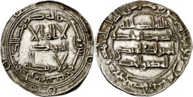 Emirato. AH 187. Al Hakam I. Al Andalus. Dirhem. (V. 85) (Fro. 1). 2,54 g. MBC+. 
Emirate. AH 187. Al Hakam I. Al Andalus. Dirhem. (V. 85) (Fro. 1). ...