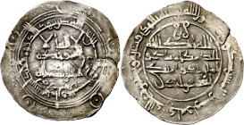 Emirato. AH 268. Muhammad I. Al Andalus. Dirhem. (V. 305) (Fro. 4, mismo ejemplar). Pequeña grieta radial. 2,66 g. (MBC). 
Emirate. AH 268. Muhammad ...