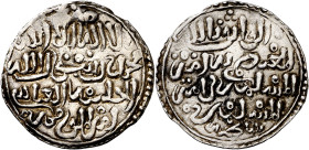 Almohades. Taifas almohades. Banu Hud. Muhammad al-Wathiq. Shatiba (Xàtiva). Dirhem. (V. 2153) ("Murcia musulmana" 130) (Cru.C.G. 1680) (Hohertz 690)....