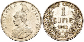 Africa Orientale Tedesca - Wilhelm II (1888-1918) - 1 Rupie 1910 J - Mint: Amburgo - Ag .917 - KM#10

SPL

SPEDIZIONE SOLO IN ITALIA - SHIPPING ON...