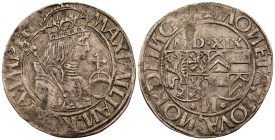 Austria - Sacro Romano Impero (976-1804) - Maximilian I (1486-1519) - 1 Batzen / 4 Kreuzer MDXX (1520) N - Mint: Nördlingen - Ag .448 - gr. 3,78 - MB#...