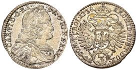 Austria - Sacro Romano Impero (976-1804) - Karl VI (1711-1740) - 3 Kreuzer 1738 - Mint: Vienna - Ag - gr. 1,63 - KM#1606

qFDC

SPEDIZIONE SOLO IN...