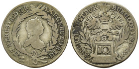 Austria - Sacro Romano Impero (976-1804) - Maria Theresia (1740-1780) - 10 Kreuzers 1765 - Mint: Hall - Ag - KM#1809

MB+

SPEDIZIONE SOLO IN ITAL...