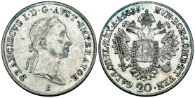 Austria - Impero Austriaco - Franz II. (1804-1835) - 20 Kreuzer 1835 E - Mint: Alba Iulia - Ag .583 - gr. 6,66 - KM#2147

BB

SPEDIZIONE SOLO IN I...
