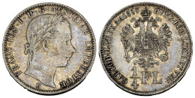 Austria - Impero Austriaco (1804-1867) - Franz Joseph I (1848-1916) - 1/4 Florin 1859 B - Mint: Kremnica - Ag .520 - KM#2214

BB

SPEDIZIONE SOLO ...