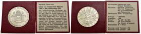 Austria - Seconda Repubblica Austriaca (1955-oggi) - 25 Schilling 1968 - 300° anniversario della nascita di Lukas von Hildebrandt - Ag - in folder - K...