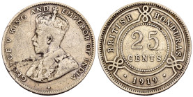 Belize - Honduras britannico (1862-1973) - George V (1910-1936) - 25 Cents 1919 - Ag .925 - KM#17

qBB

SPEDIZIONE SOLO IN ITALIA - SHIPPING ONLY ...