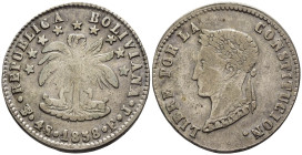 Bolivia - 4 Soles 1858 PTS - Mint: Potosi - Ag .667 - KM#123.3

qBB

SPEDIZIONE SOLO IN ITALIA - SHIPPING ONLY IN ITALY