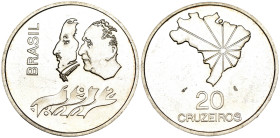 Brasile - 20 Cruzeiros 1972 - 150° Anniversario dell'indipendenza del Brasile - Mint: Paris - Mintage: 502 000 pcs. - Ag .900 - gr. 18,07 - KM#583

...