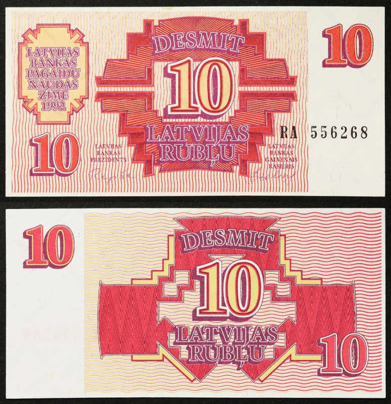 Latvia - Modern Republic (1991-date) - Latvia, Modern Republic - 10 Rublu - 1992...
