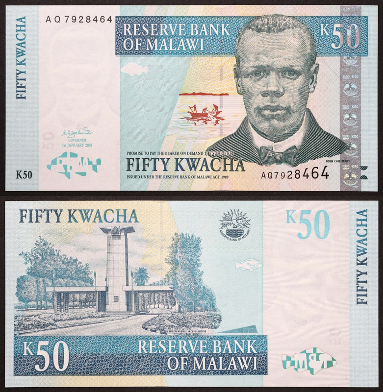 Malawi - Republic (1964-date) - Malawi, Republic - 50 Kwacha - 01/01/2003 - - - ...