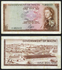 Malta - Republic (1972-date) - Malta, Republic - 1 Pound - 1949 (1963) - - Central fold, creases, stains - Pick 26a

VF