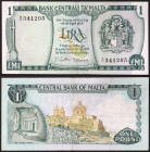 Malta - Republic (1972-date) - Malta, Republic - 1 Lira - 1967 (1973) - - Central fold, creases - Pick 31e

XF