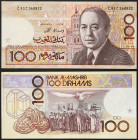 Morocco - Kingdom, Hassan II (1381-1420 AH) (1962-1999 AD) - Morocco, Kingdom - 100 Dirhams - 1987 - - Fold, creases - Pick 62b

XF