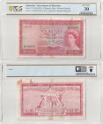 Mauritius - British Administration (unitil 1968) - Mauritius, British Administration - 10 Rupees - 1954 - BWC, Sign.: Wilson & Hurvais, Watermark: Sty...