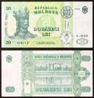 Moldova - Republic (1992-date) - Moldova, Republic - 20 Lei - 2006 - - Fold, light wear - Pick 13h

XF