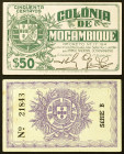 Mozambique - Portuguese Administration (1877-1975) - Mozambique, Portuguese Administration - 50 Centavos - 1941 - - Fold, slight stain - Pick 80

XF