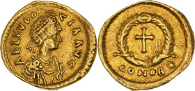 Eudoxia (421-443)
Trémissis (425-429), Constantinople.
Av. Buste diadémé et drapé à droite.
Rv. Croix dans une couronne de laurier.
RIC 203.
1,28 g. T...
