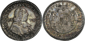 Alsace, évêchés de Strasbourg et Metz, Louis-Constantin de Rohan
1/6 de Thaler 1759, Oberkirch
Av. Buste à droite de Louis-Constantin de Rohan, entre ...