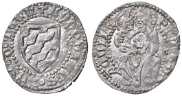 Aquileia - Ludovico II di Teck (1412-1420) Denaro - D/ LODOVICVS DVX TECH, stemma patriarcale R/ PATHA - AQVILE, Vergine con bambino - MIR 59 Biaggi 1...