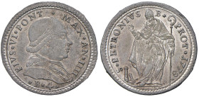 Bologna - Pio VI (1775-1799) Muraiola da 4 Bolognini 1778 - D/ PIVS VI PONT MAX AN IIII, busto a destra con zucchetto, mozzetta e stola; in basso sott...