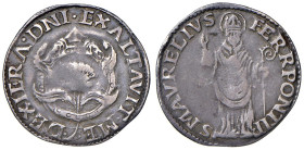 Ferrara - Alfonso II d'Este (1559-1597) Diamante s.d. - D/ DEXTERA DNI EXALTAVIT ME, l'impresa del diamante R/ S MAVRELIVS - FERR PONTIE san Maurilio ...