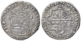 Mantova - Ferdinando Carlo Gonzaga (1669-1707) Sedicesimo di scudo 1676 - D/ FERDINANDVS CAROLVS D G DVX 12 1/2, stemma d'Asburgo e Gonzaga, sormontat...