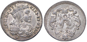 Napoli - Carlo II d'Asburgo (1674-1700) Carlino 1696 - D/ CAR  II DG REX - HISP ET N E A P, busto coronato del re; in basso M R/ 16 96, tosone volto a...