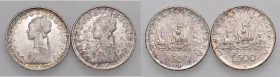 Repubblica Italiana (dal 1946) 500 lire 1966 e 1967 Caravelle - Gig. 14, 15 Ag • Insieme di 2 monete.