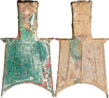 (t) CHINA. Zhou Dynasty. Warring States Period. Kingdom of Zhou. Hollow Handle Sloping Shoulder Spade Money, ND (ca. 400-300 B.C.). Graded "88" by Zho...