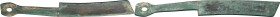 (t) CHINA. Zhou Dynasty. State of Zhao. Straight Knife Money, ND (ca. 300-250 B.C.). Certified "78" by Zhong Qian Ping Ji Grading Company.
Hartill-no...